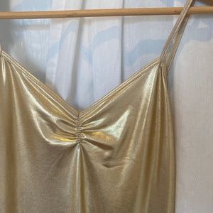 F21 gold bodysuit